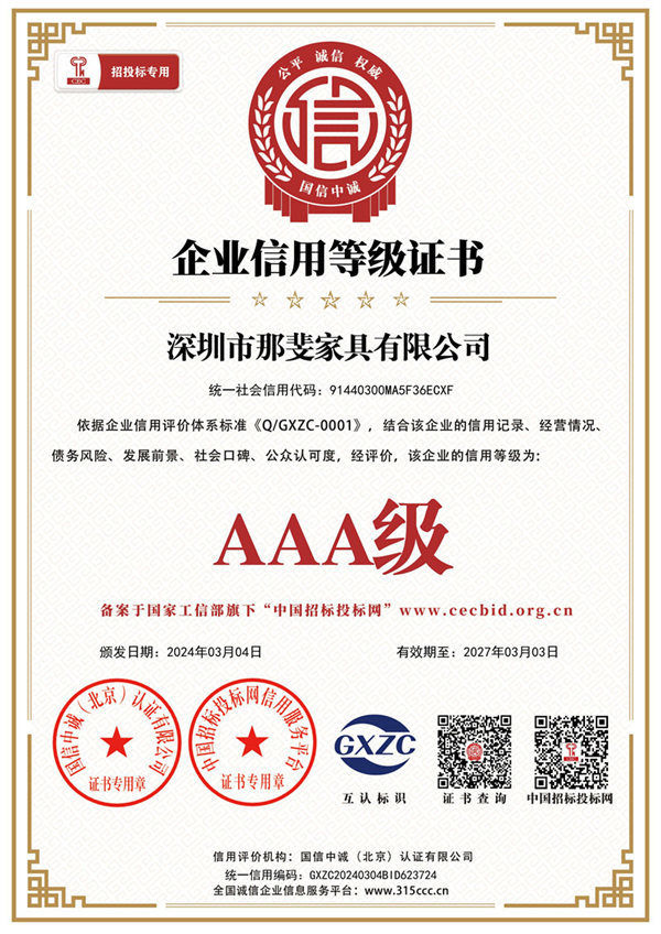 企业信用等级证书